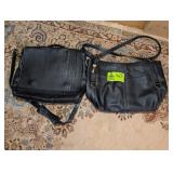 PAIR OF LEATHER TOTE BAGS, ONE TAK CHARM