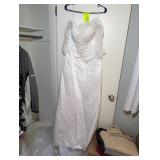 HANDMADE VINTAGE WEDDING DRESS WITH ACCESSORIES SI