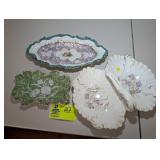 GROUP OF THREE VINTAGE DECORATIVE CANDY DISHES