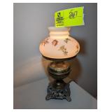 SMALL METAL OIL LAMP STYLE ELECTRIFIED TABLE LAMP