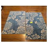 PAIR OF SMALL AREA RUGS 48 IN BY 30 IN