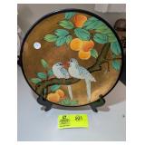 BIRD THEMED DECORATIVE PLATE APPROXIMATELY 12 IN D