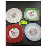 GROUP OF MISCELLANEOUS DECORATIVE PLATES ONE EGGPL