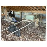 VINTAGE WOODEN CHUCK WAGON, BODY APPROX 90 IN X 39