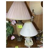 GROUP OF DECORATIVE TABLE LAMPS,  UP TO 35 IN TALL