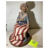 TOM CLARK FIGURINE, BETSY ROSS 12 IN TALL
