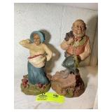 PAIR OF TOM CLARK FIGURINES, APPLE ANNIE 10 IN TAL