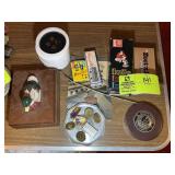 MISC GROUP OF DECORATIVE ITEMS INCLUDING, COASTERS