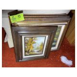 GROUP OF WOOD FRAMED OIL ON CANVAS, LANDSCAPE THEM