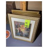 GROUP OF FRAMED PRINTS, SANTA THEMED, 16 IN X 13 I