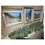 GROUP OF FRAMED PRINTS 23 IN X 20 IN AND 19 IN X 2