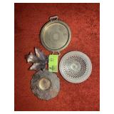 GROUP OF BRASS COLOR DISHES