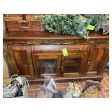 4 DOOR ONE DRAWER ENTERTAINMENT CABINET, 52 IN X 2