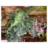 LARGE GROUP OF ARTIFICIAL FLOWERS IN POTS