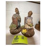 PAIR TO TOM CLARK FIGURINES, LEAH 8 IN TALL AND JA