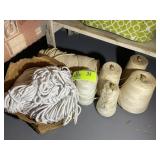 GROUP OF ROPE AND LOOPING STRING