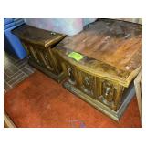 PAIR OF TWO DOOR END TABLES, 25 IN X 26 IN X 20 IN