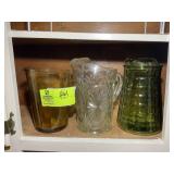 GROUP OF VINTAGE GLASS WATER PITCHERS