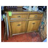 TWO DOOR WOOD CABINET, 42 IN X 18 IN X 34 IN, NO C