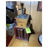 GROUP INCLUDING VINTAGE COFFEE GRINDER, DECORATIVE