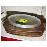 GROUP OF WOOD SERVING TRAYS