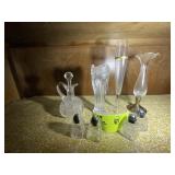 TOP SHELF OF CHINA CABINET, VINEGAR JAR, SALT N PE