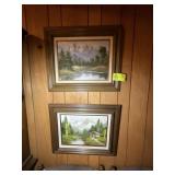 PAIR OF FRAMED OIL ON CANVAS, 23 IN X 19 IN