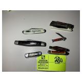 GROUP OF POCKET KNIVES, CASE, ETC
