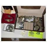 GROUP OF MISC COSTUME JEWELRY, WATCHES, BRACELETS,