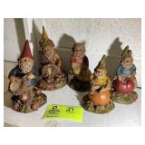 GROUP OF TOM CLARK GNOMES, STARK, OJ, SEAN, BART,
