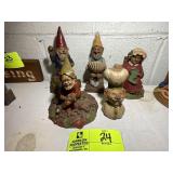 GROUP OF TOM CLARK GNOMES, PADRE, CHEF, MOMAN, LAP