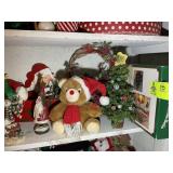 CONTENTS OF SECOND SHELF, CHRISTMAS THEMED Dï¿½COR,