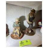 PAIR OF TOM CLARK FIGURINES, MATTE 9 IN TALL AND E