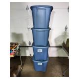 Four 18 gallon totes