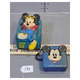 Vintage Mickey Mouse AM FM radios