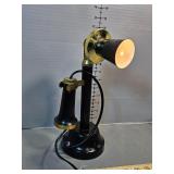 Novelty old-timey phone desk lamp