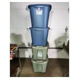 Four 18 gallon totes