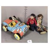 Mickey Mouse Club Plush car and Handmade Dolls