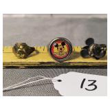 3 Vintage Disney Adjustable Rings