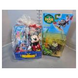 Mickey lunch box, Bug's Life figure