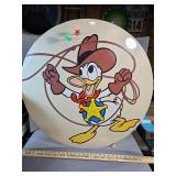 Large round Donald Duck metal sign