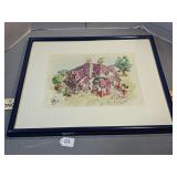 Framed Minnie Mouse's house and garden