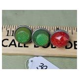 Red jeweled and green dash lights rat rod