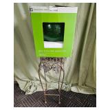 Glow in the dark gazing ball and Metal plant stand