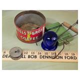 Vintage Hills Brothers Coffee can, antique smalls