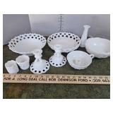 Antique white milk glass bowls, and more