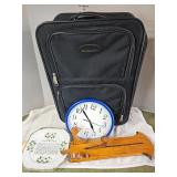 Carry on luggage clock and more