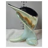 Hull Pottery cornucopia vase corn relief