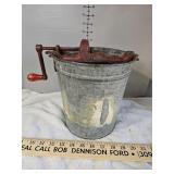 Antique wood handle ice cream maker