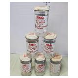 Ford fomoco glass lidded jars